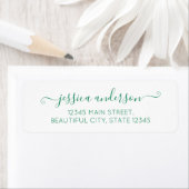 Elegant modern Calligrafiescript Green Forest Etiket (Insitu)