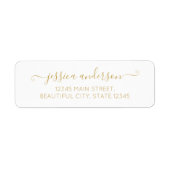 Elegant modern Calligrafiescript - Klassiek Gold Etiket (Voorkant)