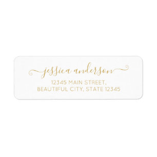 Elegant modern Calligrafiescript - Klassiek Gold Etiket
