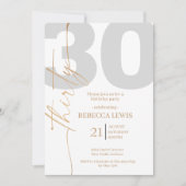 Elegant Modern Calligraphy 30 Adult Birthday Kaart (Voorkant)