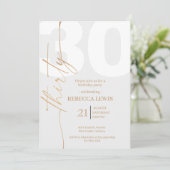 Elegant Modern Calligraphy 30 Adult Birthday Kaart (Staand voorkant)