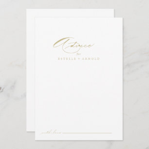 Elegant Modern Calligraphy Gold Wedding Advieskaart