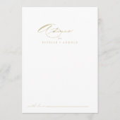 Elegant Modern Calligraphy Gold Wedding Advieskaart (Voorkant)