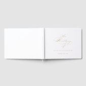 Elegant Modern Calligraphy Gold Wedding Gastenboek (Volledig)