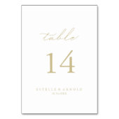 Elegant Modern Calligraphy Gold Wedding Kaart (Achterkant)