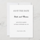Elegant Modern Calligraphy Minimalist Chic Wedding Save The Date (Voorkant)