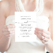 Elegant Modern Calligraphy Minimalist Wedding Kaart