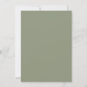 Elegant Modern Calligraphy Sage Green Wedding Kaart (Achterkant)