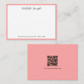 Elegant Modern Calligraphy Script Name QR Code Notitiekaartje (Voorkant / Achterkant)