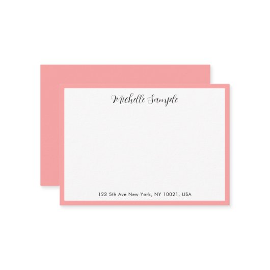 Elegant Modern Calligraphy Script Name QR Code Notitiekaartje (Voorkant / Achterkant in situ)