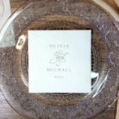 Elegant Modern Calligraphy Script Wedding Gold Folie Servetten