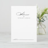 Elegant Modern Calligraphy Wedding Advice Kaart (Staand voorkant)