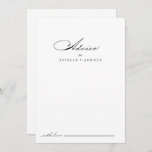 Elegant Modern Calligraphy Wedding Advice Kaart<br><div class="desc">Deze elegante moderne kalligrafie huwelijksadvieskaart is perfect voor een rustige bruiloft. Het eenvoudige en stijlvolle ontwerp kenmerkt klassieke en fancy manuscripttypografie in zwart-wit. Deze kaarten zijn perfect voor een bruiloft, vrijgezellenfeest, baby shower, graduatiedag en nog veel meer. Pas de kaarten aan met de namen van de bruid en de bruidegom,...</div>