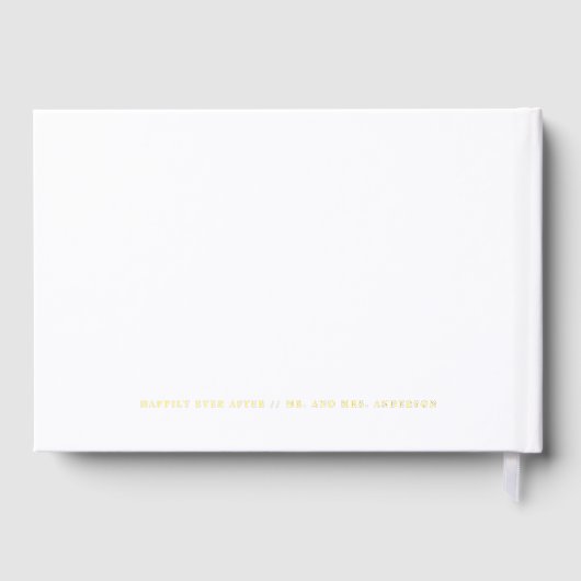 Elegant Modern Calligraphy Wedding Gastenboek (Achterkant)