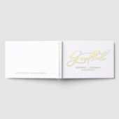 Elegant Modern Calligraphy Wedding Gastenboek (Volledig)