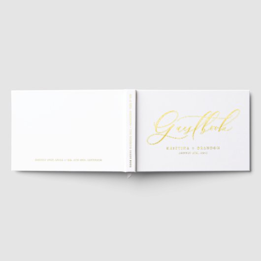 Elegant Modern Calligraphy Wedding Gastenboek (Volledig)
