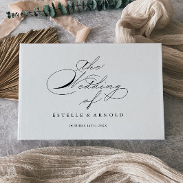 Elegant Modern Calligraphy Wedding Gastenboek