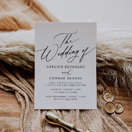 Elegant Modern Calligraphy Wedding Kaart