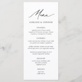 Elegant Modern Calligraphy Wedding Menu (Voorkant)
