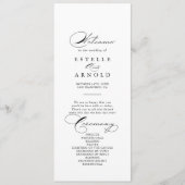 Elegant modern calligraphy Wedding Programme Programmakaart (Voorkant)
