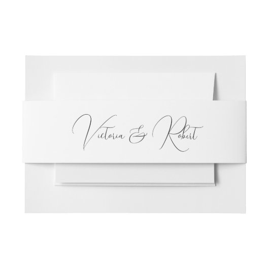 Elegant Modern Calligraphy Wedding Uitnodigingen Wikkel (Voorkant Voorbeeld)