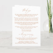 Elegant Modern Calligraphy White Wedding Folder Programma (Achterkant)