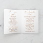 Elegant Modern Calligraphy White Wedding Folder Programma (Binnen)