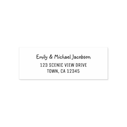 Elegant Modern Casual Handwriting for Couples Zelfinktende Stempel (Design)