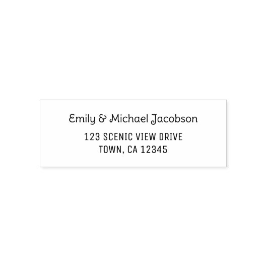 Elegant Modern Casual Handwriting for Couples Zelfinktende Stempel (Design)