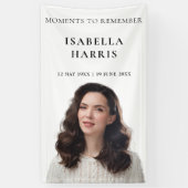 Elegant Modern Celebration of Life Design Spandoek (Verticaal)