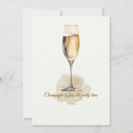 Elegant Modern Champagne Cheers 50th Birthday Kaart (Achterkant)