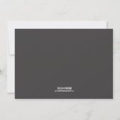 Elegant Modern Charcoal Wedding Invitation Kaart (Achterkant)