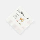 Elegant Modern Cheers Script Bril Bruiloft Servet (Hoek)