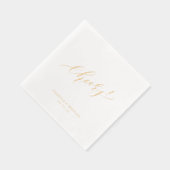 Elegant modern cheers script minimalist wedding folie servetten (Rechts)