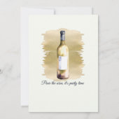 Elegant Modern Cheers White Wine 40th Birthday Kaart (Achterkant)