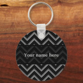Elegant modern chevron-patroon sleutelhanger (Voorkant)