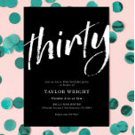 Elegant Modern Chic 30th Birthday Party Invitation Kaart<br><div class="desc">Elegant Modern Chic 30th Birthday Party Invitation</div>