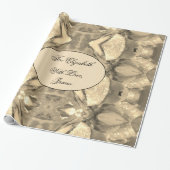 Elegant modern Chic Abstract Art Faux Gold Sparkle Cadeaupapier (Uitgerold)