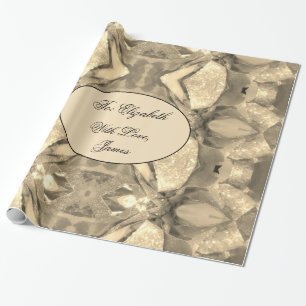 Elegant modern Chic Abstract Art Faux Gold Sparkle Cadeaupapier