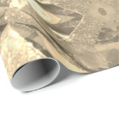 Elegant modern Chic Abstract Art Faux Gold Sparkle Cadeaupapier (Rol Hoek)