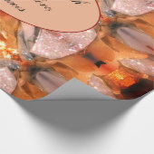 Elegant modern Chic Abstract Art Red Brown Cadeaupapier (Hoek)