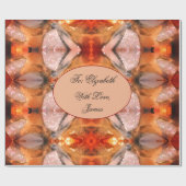 Elegant modern Chic Abstract Art Red Brown Cadeaupapier (Vlak)