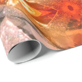 Elegant modern Chic Abstract Art Red Brown Cadeaupapier (Rol Hoek)