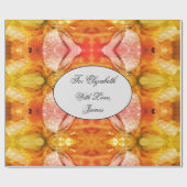 Elegant modern Chic Abstract Art Roze Sinaasappel Cadeaupapier (Vlak)