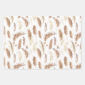Elegant modern Chic Beige Pampas Grass Patroon Inpakpapier Vel (Voorkant 3)