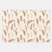 Elegant modern Chic Beige Pampas Grass Patroon Inpakpapier Vel (Voorkant 2)