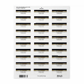 Elegant modern chic black white and gold bruiloft etiket (Full Sheet)