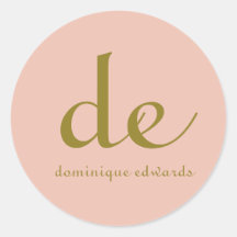 Elegant modern Chic Blush Pink Monogram