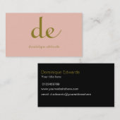 Elegant modern Chic Blush roze cosmetica Visitekaartje (Voorkant / Achterkant)