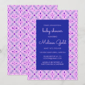 Elegant Modern Chic Boho Tegel CUSTOM BABY SHOWER Kaart (Voorkant / Achterkant)